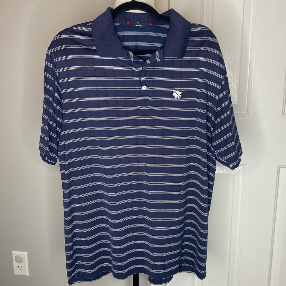 Nike Mens Striped Golf Shirt- Large